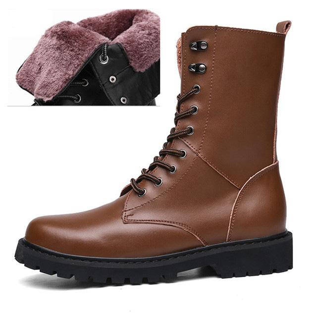 Men's Boots Men Winter Shoes Warm Leather Boots Footwear Cowboy Shoes Boots Men Casual Shoes for Men Male Size 38-48