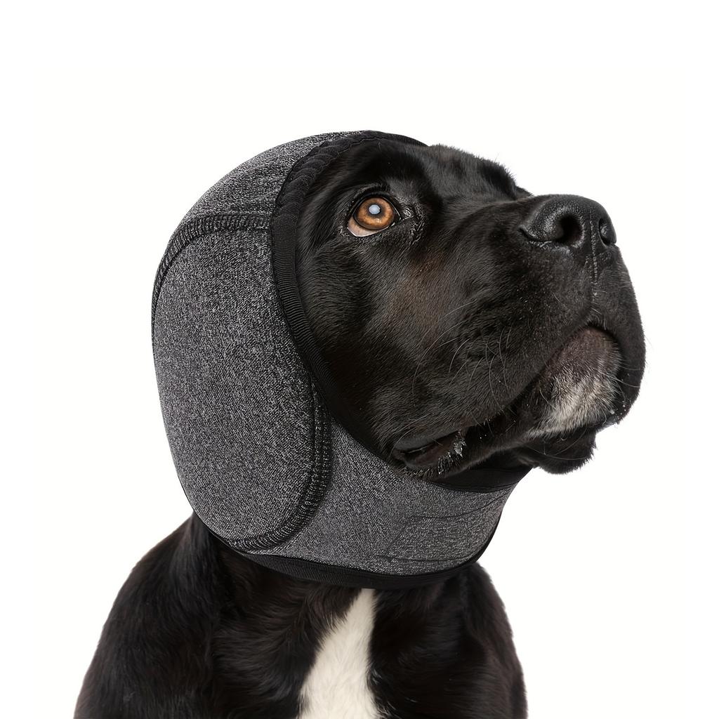 Dog Calming Hoodie Stretchable Noise Protection Ears Muffs Soft Comfortable Earmuffs for Firework Grooming Thunderstorms