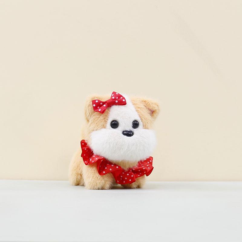Cuddly Plush Puppy Pendant With Charming Bow Perfect For Keys And Handbags