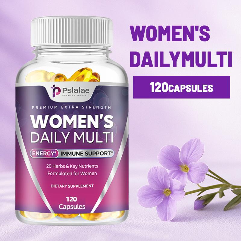 Pslalae - Women's Daily Multivitamin - Energy and Immune Health Support, 20 Herbal Formulas for Women