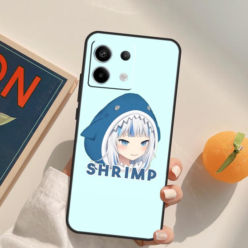 Anime Hololive Gawr Gura Funda For Xiaomi Redmi Note 9 10 11 12 13 14 Pro 9S 10S 11S 12S Redmi 13C 10C 12C 14C Case