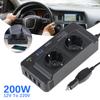 4 USB DC в AC 400 Вт Пиковая мощность Аксессуары Прикуриватель Автомобильный инвертор 12 В в 220 В Автомобильные аксессуары Розетка переменного тока EU Автомобильный инвертор 200 Вт