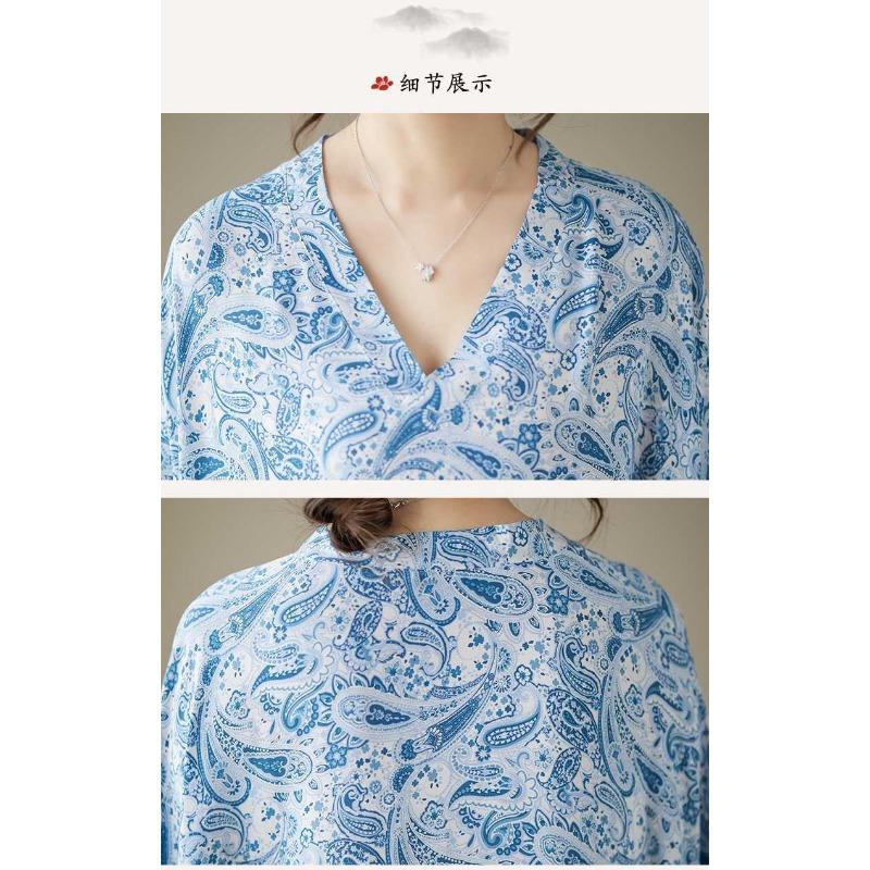 Тонкое платье с V-образным вырезом, большого размера, свободного кроя, в литературном стиле для отпуска, пляжная юбка