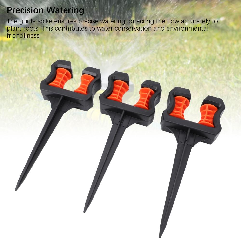 3PCS 26cm Height Garden Hose Guide Spike Water Pipe Positioning Holder Roller Flower Bed Watering