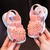 Обувь для младенцев. Сандалии для девочек. Детские летние сандалии с цветком. Нескользящая обувь для кроватки на мягкой резиновой подошве.