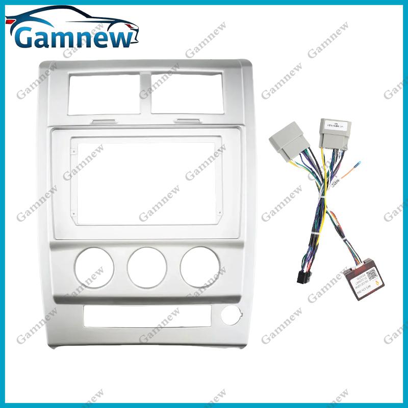 10.1 inch Car Fascia Radio Panel for Jeep Liberty 2008-2012 Dash Kit Install Facia Console Bezel GPS Adapter Plate Trim Cover