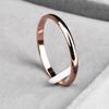 Titanium Steel Rose Gold Anti-allergy Smooth Simple Wedding Couples Rings Bijouterie for Man or Woman Gift