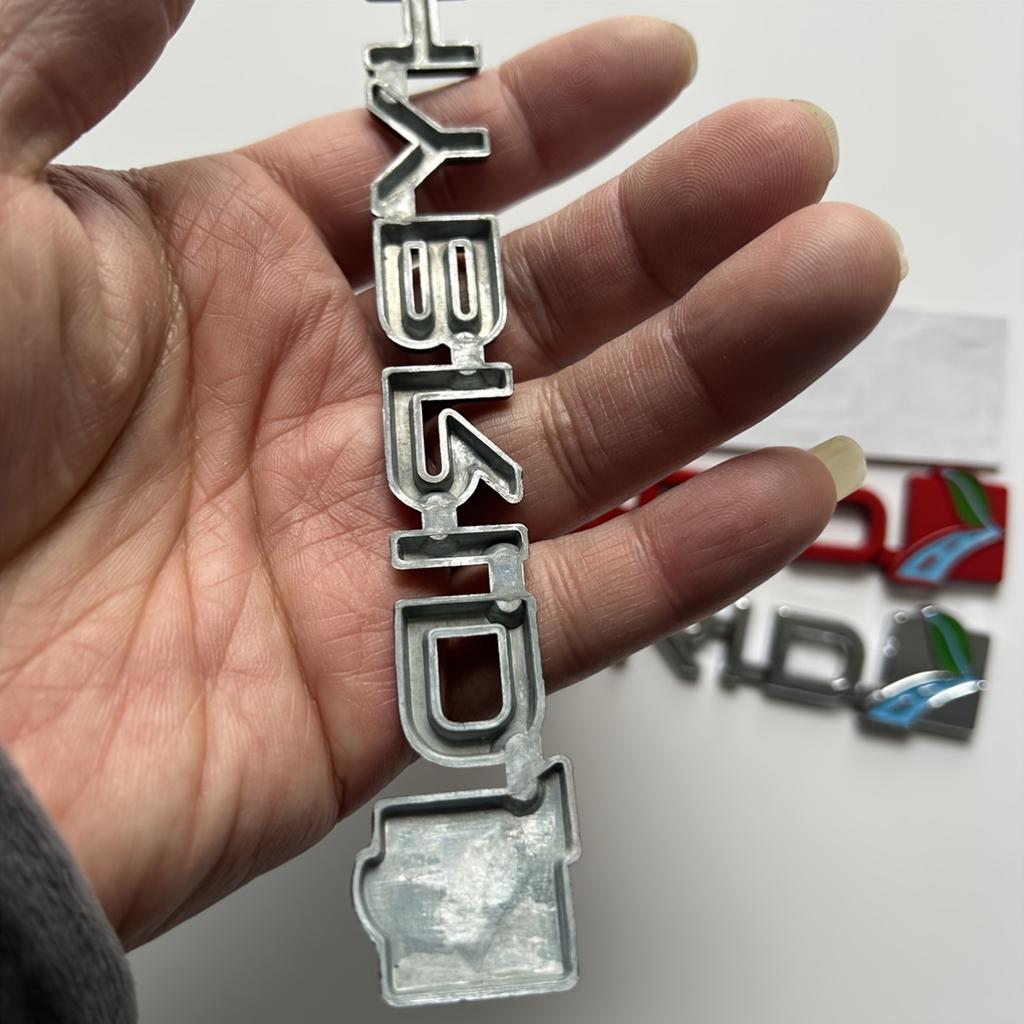 Metal 3D Car Emblem HYBRID Hybrid Power Sticker / Suitable for Cars, Trucks, Motorcycles, Suvs / Hoods, Trunks, Fenders, Side Doors,