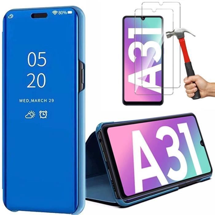 Защитный чехол - PROSHOP - Samsung Galaxy A31 - Зеркальный эффект - Жесткий - 2 Закаленных стекла