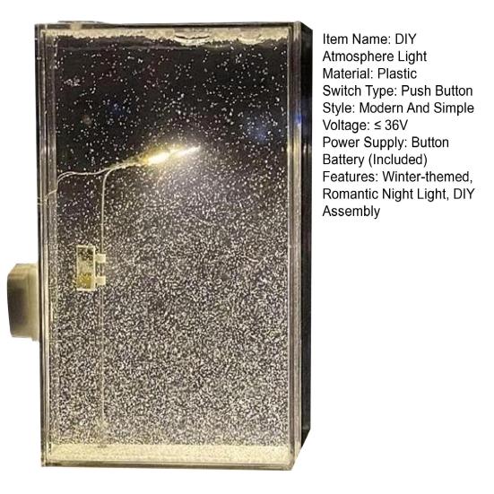 DIY Snow Scene Light Уличный фонарь Снежинка Лампа Комплект Настольный Самостоятельная Сборка Снежный Пейзаж Ночной Светильник Подарок для Друзья