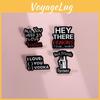 Cartoon Eyecatching Style Alloy Brooch With Uplifting Quotes For Trendy Outfits