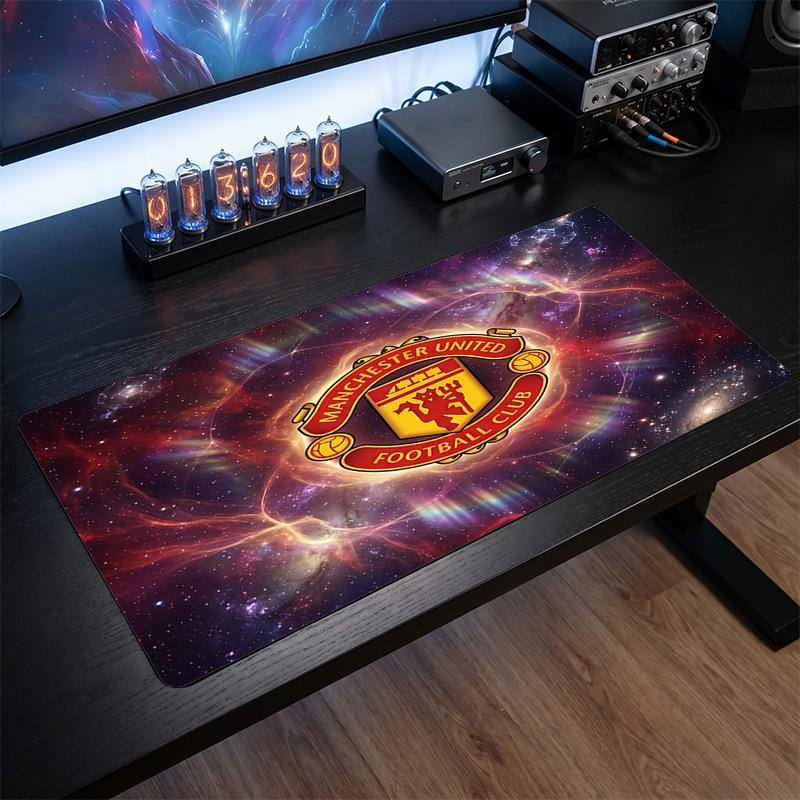 Большой игровой коврик для мыши Manchester United, нескользящий, мягкая резина, для офисного стола, ноутбука, компьютера, Декор