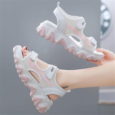 Женская повседневная модная дышащая обувь 2024 лето толстая подошва износостойкая платформа женские удобные сандалии