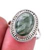 Natural Seraphinite Gemstone 925 Solid Sterling Silver Jewelry Ring Size 8 A8j91