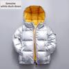 Fashion White Duck Down Cotton-Padded Clothes Children's Winter Bright Surface Down Jacket