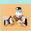 Игрушка в стиле Resin Art с милыми персонажами кошки и пингвина для домашнего декора