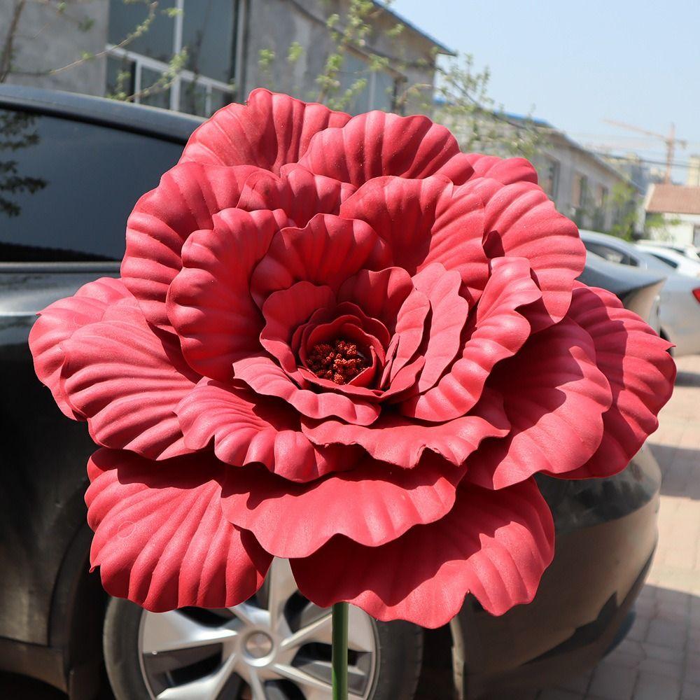 Giant Simulation Peony Flower 50cm Fake Flowers New PE Artificial Peony