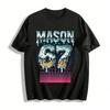 Ретро Неоновое Тающее Мороженое №67 MASON Графическая Футболка Футболка из чистого хлопка