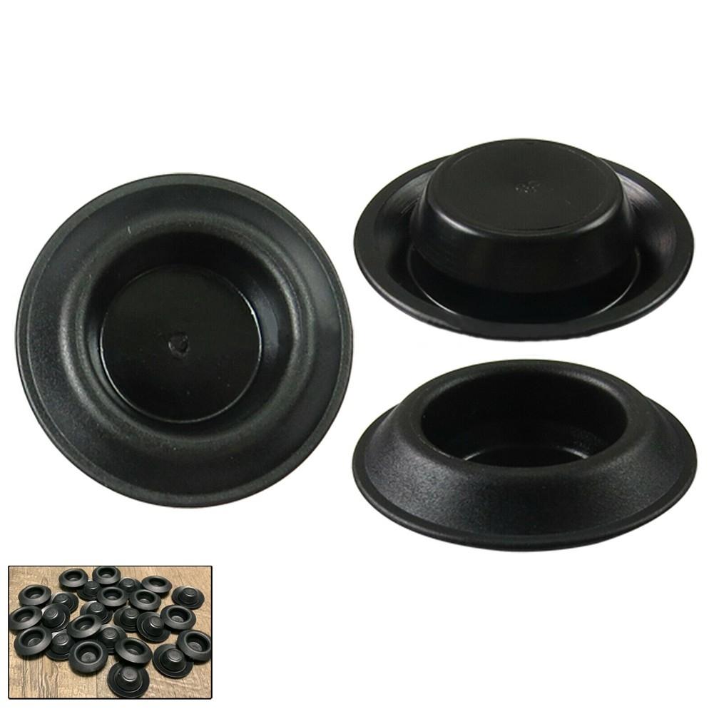 60 Piece Flush Mount Black-Plastic Hole-Plug Assortment Auto Body Sheet Metal