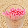 10/20pcs Pink Heart Disposable Drinking Straws Bridal Shower Wedding Birthday Supplies Bachelorette Party Valentines Day Gift