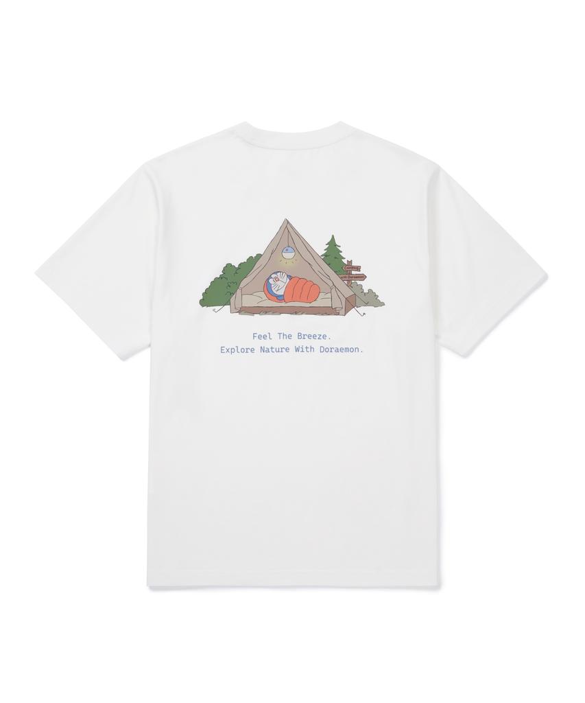 SNOWPEAK APPAREL [Snow Peak | Doraemon] Camping Short Sleeve T-Shirt (S26Mufts94) Off White
