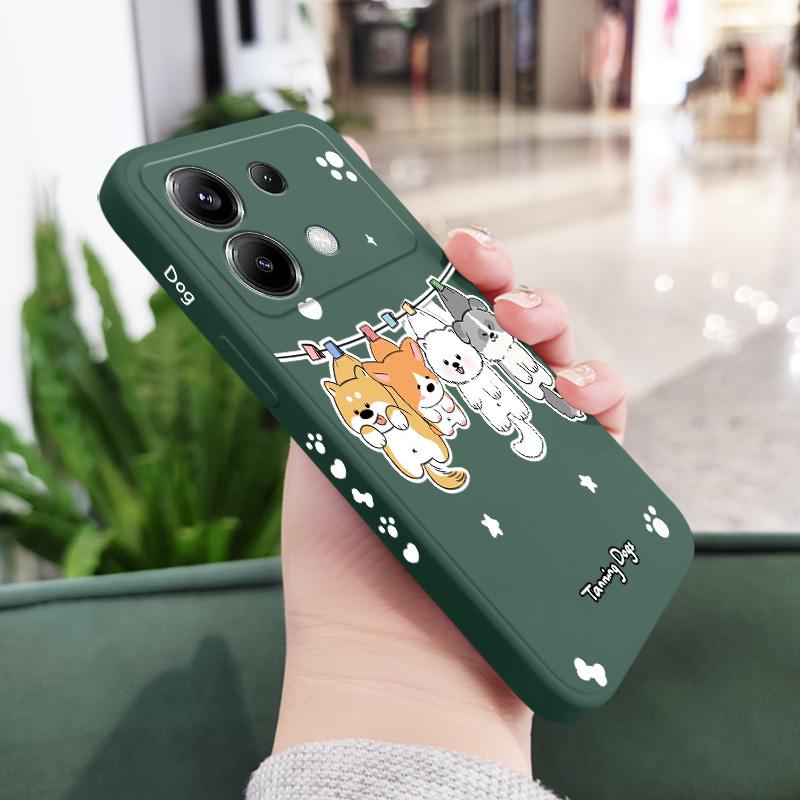 Hanger Dog Phone Case For Xiaomi Poco F7 X7 X6 F6 M6 M5 M5S F5 X5 F4 X4 M4 F3 M3 X3 Pro Ultra 4G 5G GT Silicone Cover