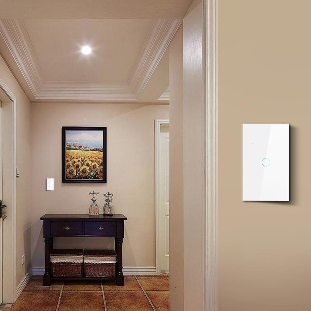 Touch Switch Power Led Panel Wall Light Switches Tempered Black White Crystal Glass Switch 1Gang 2Gang 3Gang Interruptor Inteligente AC100-250V