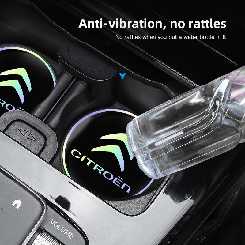 FFEC7 2Pcs Rubber Car Coaster Buffer Anti Noise Mat Cushion For Citroen Celysee C6 C3 C5 C1 C2 Aircross Picasso Cactus Berlingo Saxo