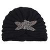 Popular four-leaf diamond accessories wool headscarf hat, Indian hat, autumn and winter clothing hat JDM-D