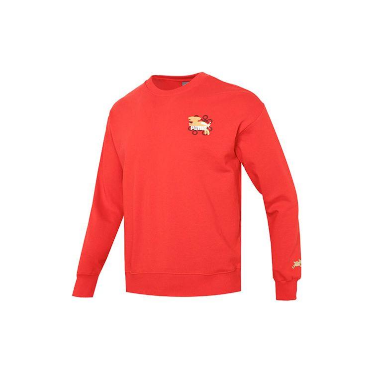 Puma Свитшот Essentials CNY Graphic Crew с вышитым логотипом кролика, топы унисекс 677414-11