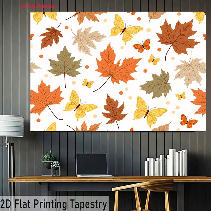 2D Seasonal Autumn Leaf and Butterfly Backdrop Cloth for Harvest Festival