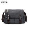 Vintage Shoulder Travel Crossbody Canvas Messenger Patchwork Multi-function Laptop School Tote Bag