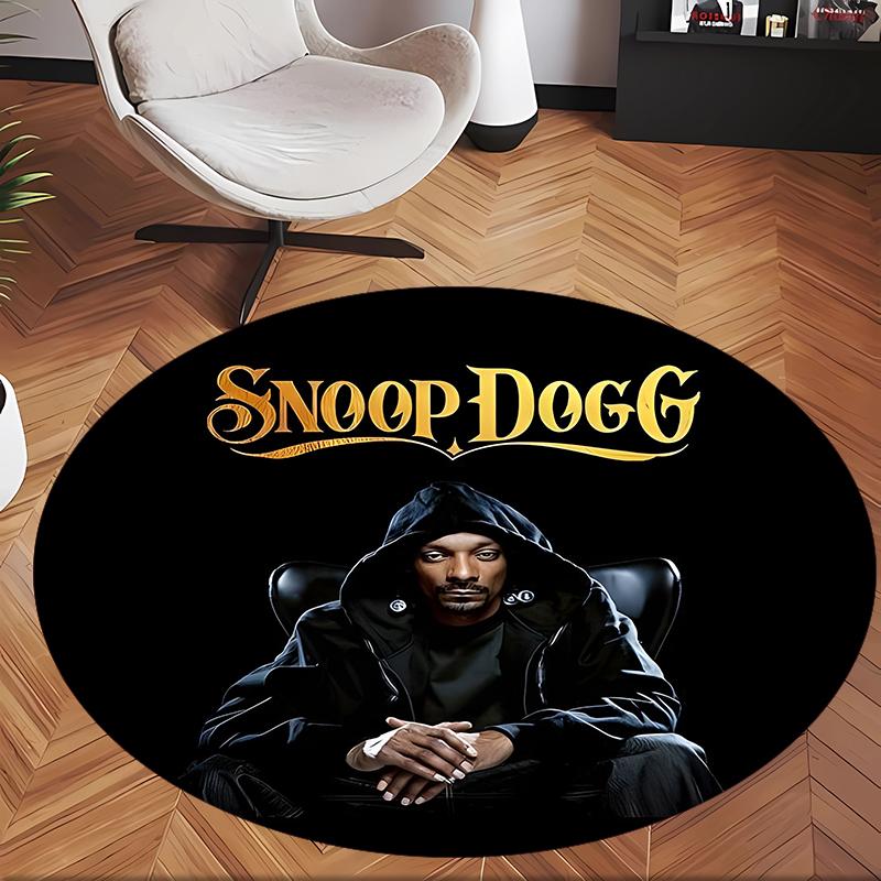Snoop Dog (1) Round Office Rug Decorative Floor Rug for Office Bedroom Living Room and Home Space