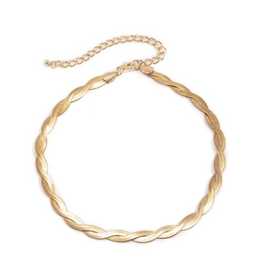 Stylish Cold Feel Lightweight Chain Necklace Snake Bone Style Choker for Dating