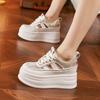 Hollow White Shoes Women's Summer New Muffin Thick-soled Inner Height-increasing Hole Shoes Fashionable Outer Wear Versatile Sandals