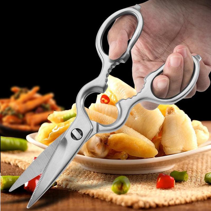 Многофункциональные кухонные ножницы из нержавеющей стали, бытовые ножницы для куриных костей, орехов