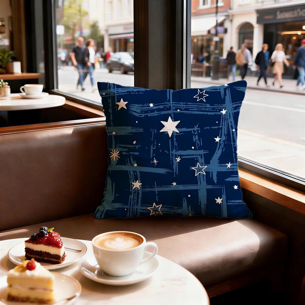 The Starry Sky Cushion Cover Set of Decorative Short Plush Pillow Covers for Sofa Soft Cushion Case x cm