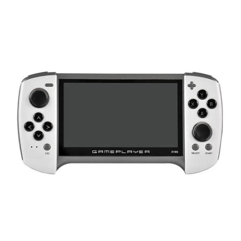 X19S 5,1-дюймовая / 4,3-дюймовая игровая консоль с большим экраном в стиле ретро для портативных игр с двумя ручками и аккумулятором, 10000 игр для игровых автоматов PSP