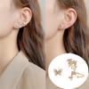 Модные аксессуары Full Drill Jewelry Серьги-бабочки Асимметричные клипсы для ушей