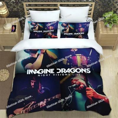Постельное белье Imagine Dragons с принтом, комплект с наволочкой, пододеяльник, мягкое, односпальное, двуспальное, Queen, Super King, роскошный подарок