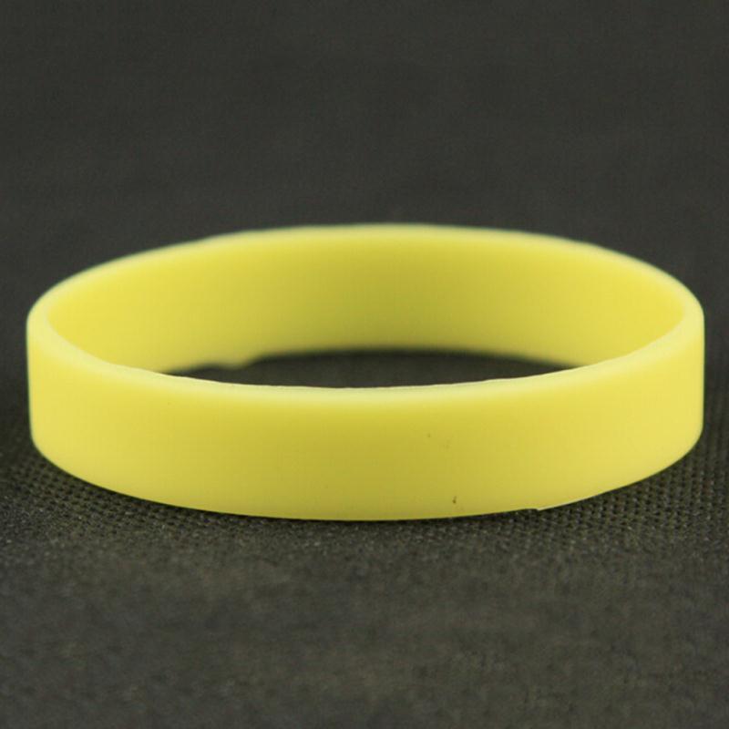 New Fashion Trendy Silicone Rubber Wristband Flexible Wrist Band Cuff Bracelet Bangle 1Pcs