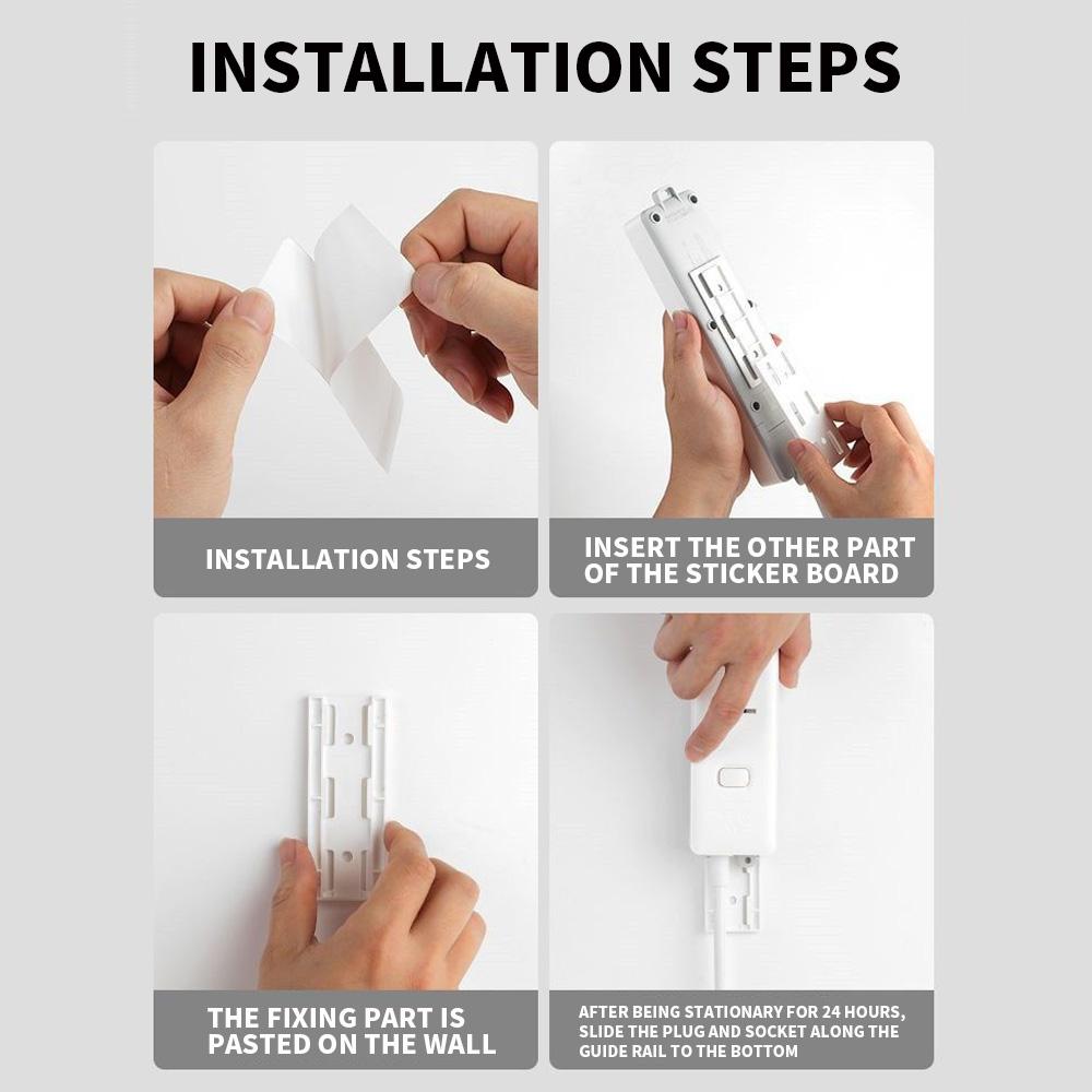 10 шт./5 шт./1 шт. Самоклеящийся фиксатор удлинителя, настенный самоклеящийся держатель для вилок, не требующий сверления, для кухни, дома