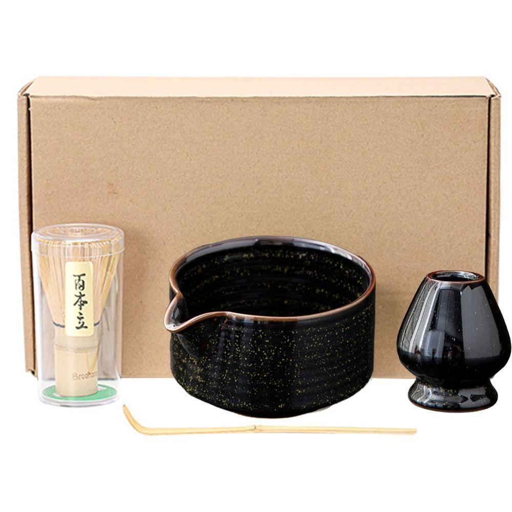 4PCS Reusable Japanese Matcha Tea Set Food Grade Japanese Chasen New Matcha Whisk Set  Stirring