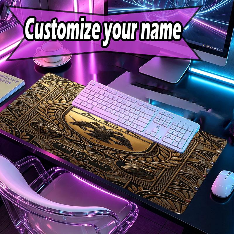 Custom Name Personalized AEK Athens FC Pattern Mousepad, Laptop PC Desk Mat, Decorative Desk Mat for Home Keyboard Pad Gift