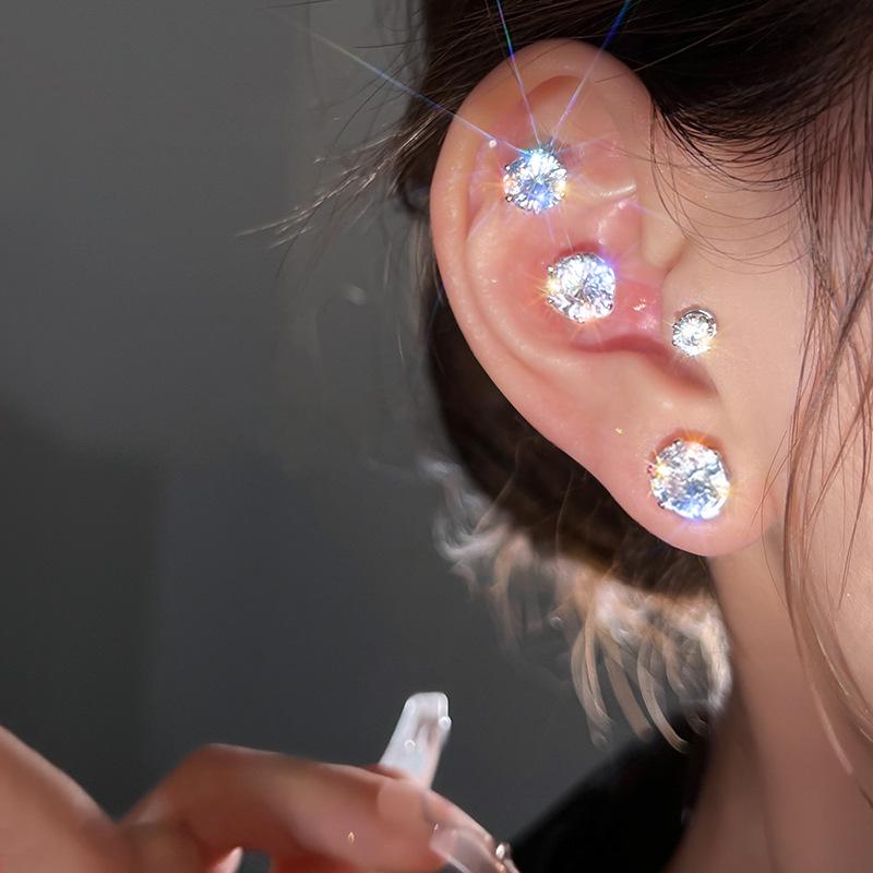 Изысканные магнитные серьги из циркония: Модные, непирсинговые, унисекс клипсы для ушей