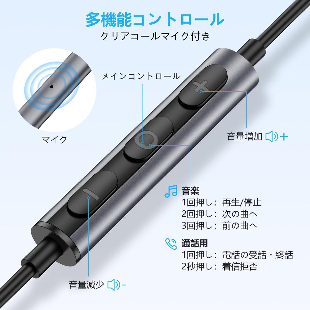 Проводные наушники Vedfoad с магнитным проводом HIFI Sound Volume Call Проводные легкие, идеально подходят для iPhone Galaxy и других устройств с