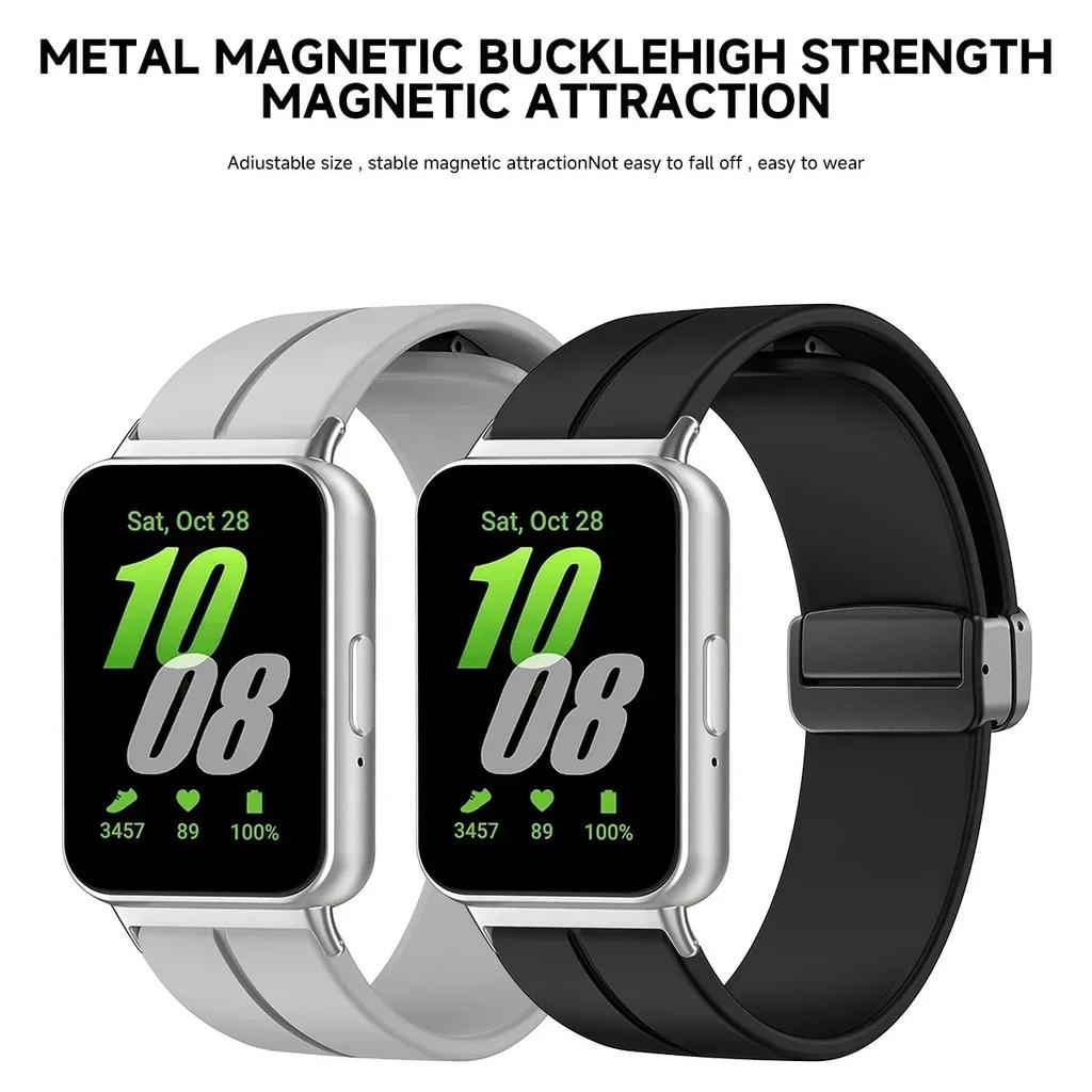 Silicone Strap For Samsung Galaxy Fit3 Watch Band Magnetic Buckle Wristband For Samsung Galaxy Fit 3 Bracelet Replacement Correa