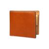 Premium Italian Leather Wallet with Coin Tan Genuine Holds 4 Cards [MASSENI] Men's Bi-fold Pocket, Color, Leather, Lightweight, (Tan)