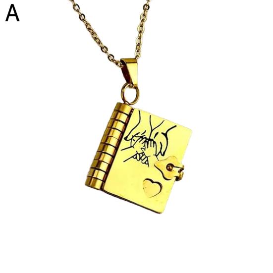 Ожерелье-книга для дочери Моя невероятная девочка Кулон из нержавеющей стали с гравировкой Ожерелье-мини-книга Ювелирный подарок