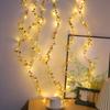 1 шт. 2 м/78,7 дюйма 20 светодиодов с имитацией золотого листа, украшения, гирлянды, украшения для дня рождения, Рамадана, Рождественского фестиваля, гирлянды
